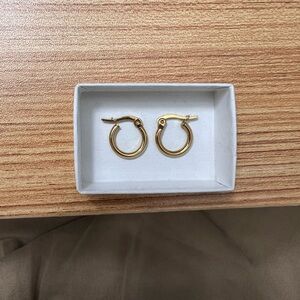 Gold plated mini hoops